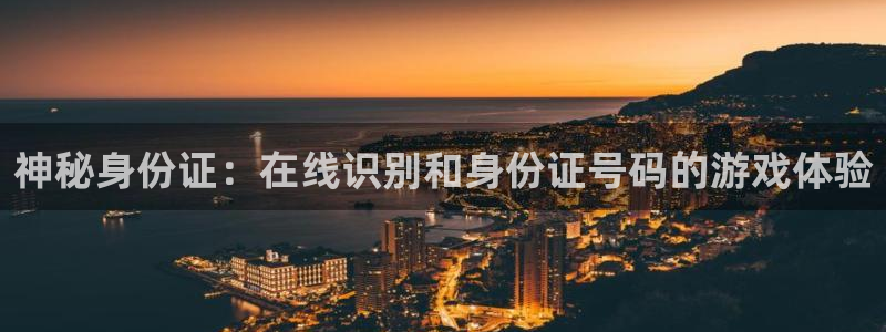 K8凯发(中国)：神秘身份证：在线识别和身份证号码的游戏体验